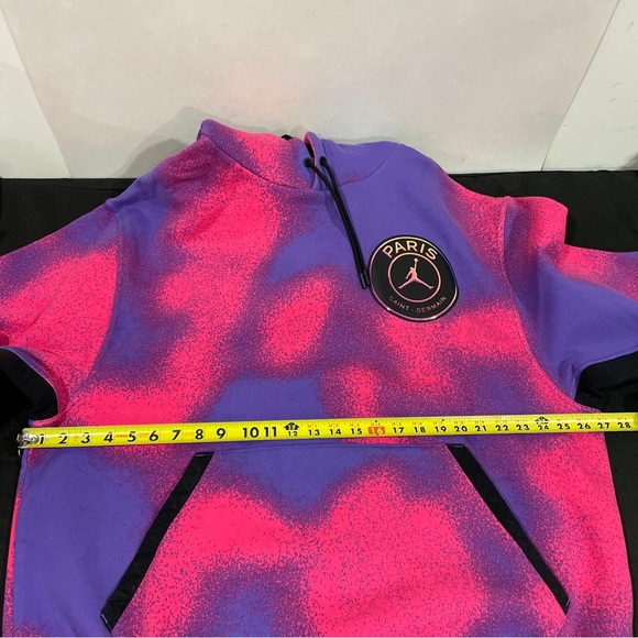 NWT Mens Nike Air Jordan PSG Tie-Dye Pullover Hoodie Size 2XL CK9649-510 Warm - Picture 9 of 16